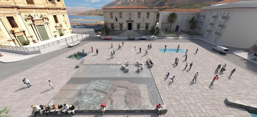 render di progetto, il nuovo paesaggio urbano, riqualificazione della piazza Duomo