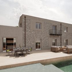 La piscina della casa di campagna